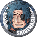 "Shidemasu" character can badge