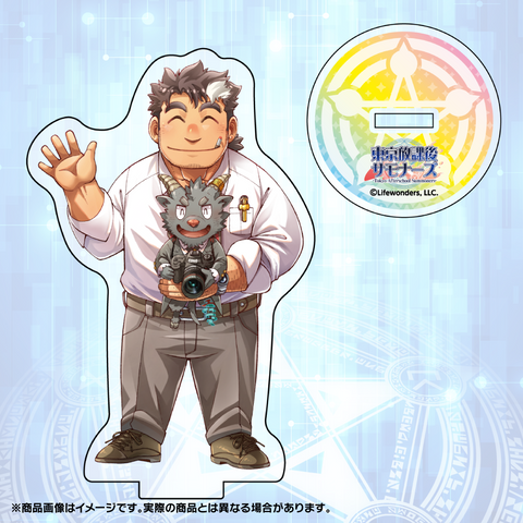 도쿄 방과 후 서머너즈 「카미야도 학원 대집합!」 미니 아크릴 피규어 「모노노베 선생님 & 솔로몬군」