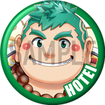 "Hotei" Character Can Badge