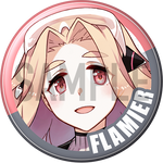"Flamier" Character Can Badge
