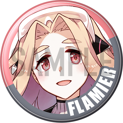 "Flamier" Character Can Badge