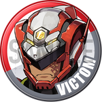 "Victom" Character Can Badge