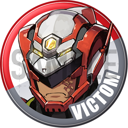 "Victom" Character Can Badge