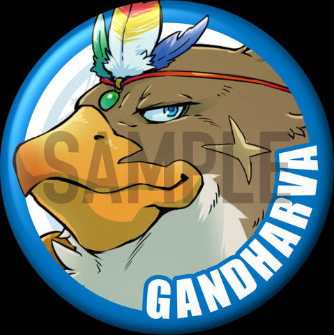 "Gandharva" Character Can Badge