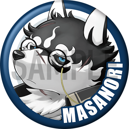 "Masanori" Character Can Badge