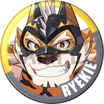 "Ryekie" Character Can Badge