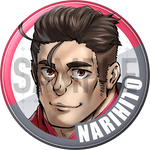 "Narihito" Character Can Badge