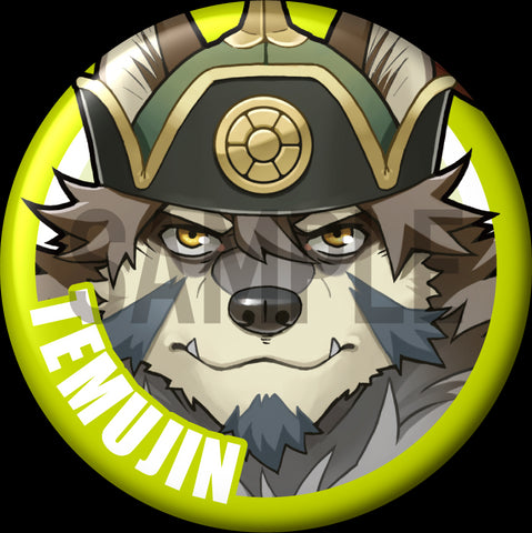 "Temujin" Character Can Badge