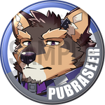 "Pubraseer" Character Can Badge