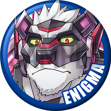 "Enigma" Character Can Badge