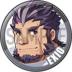 "Exio" Character Can Badge