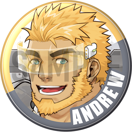"Andrew" Character Can Badge